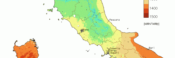Mappa solare Italia